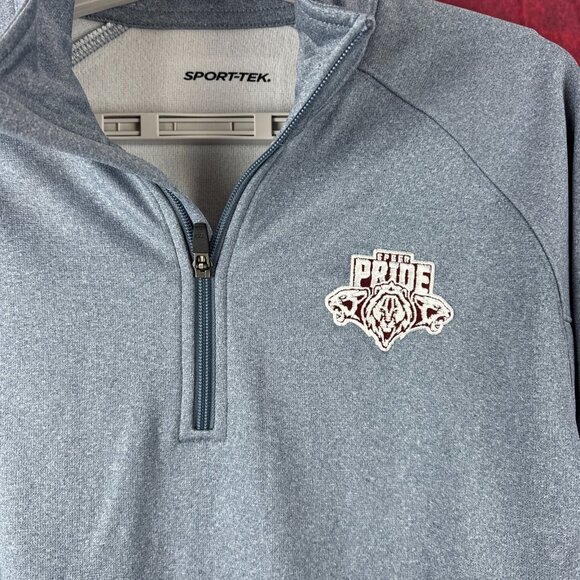 SPORT-TEK QUARTER-ZIP PULLOVER GRAY EMROIDERED SPEER PRIDE ACADEMY LOGO SIZE "S" - Picture 5 of 12